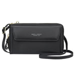 Large Capacity Shoulder Bag With Double Zipper - Black