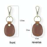 Vintage Leather Proximity Card Holder Access Control - Red - Side View