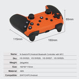 Universal 3-in-1 Gamepad for Switch Pc and Android - Orange - Close-Up Angle