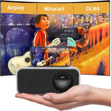 Portable Mini Projector For Home Use - Compatible With Mobile Devices - White - Rear View