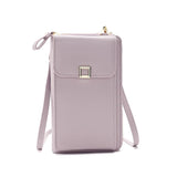 Women Cross Body Phone Purse With Long Strap - Light Purple - Extra Image