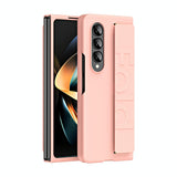 For Samsung Galaxy Z Fold4 5G Shockproof Wristband - Elastic - Pink - Front View