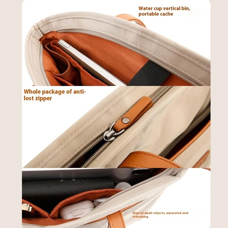Large Capacity Laptop Tote For Women - Khaki