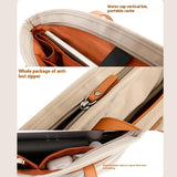 Large Capacity Laptop Tote For Women - Khaki