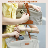 Large Capacity Laptop Tote For Women - Khaki