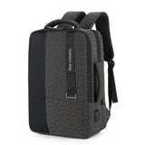 Large-capacity Laptop Backpack with Usb Charging - Ideal for Business Commuters - Grey - Front View
