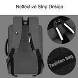 Large-capacity Laptop Backpack with Usb Charging - Ideal for Business Commuters - Grey - 45-Degree Angle