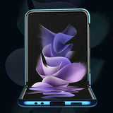 For Samsung Galaxy Z Fold4 5G Leather Folding Phone Case - Electroplated Finish - Rose Gold - 45-Degree Angle