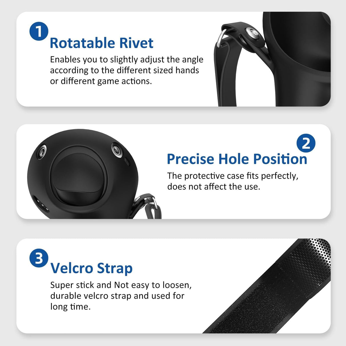 Pair of Silicone Vr Handle Cases for Meta Quest Pro - Blue