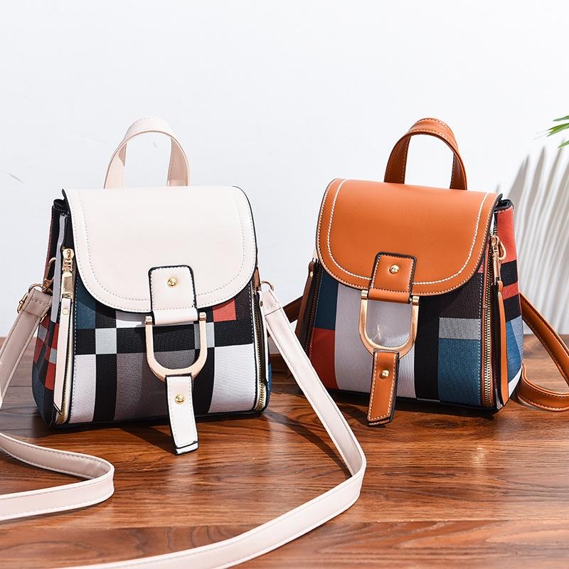 Stylish Ladies Leather Backpack - Soft Pu Material - Soil Yellow