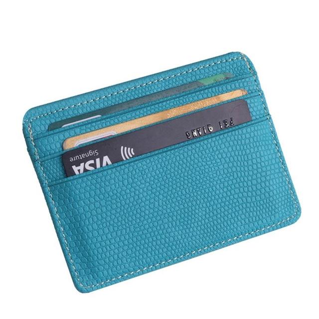 Lizard Pattern Pu Leather Card Holder Compact Bank Card Set - Gray