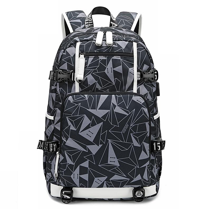 Student Thermal Backpack - Lightweight & Durable - Printed Gray