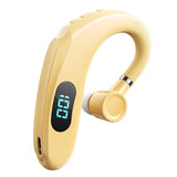 Wireless Bluetooth Earhook Earphones with Digital Display - Business Sports - Pink - Front View