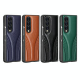 For Samsung Galaxy Z Fold4 5G Embossed Folding Case - Blue - Side View