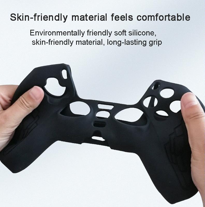 Thickened Non-slip Silicone Case for Ps5 Gamepad - Protective Cover - Black