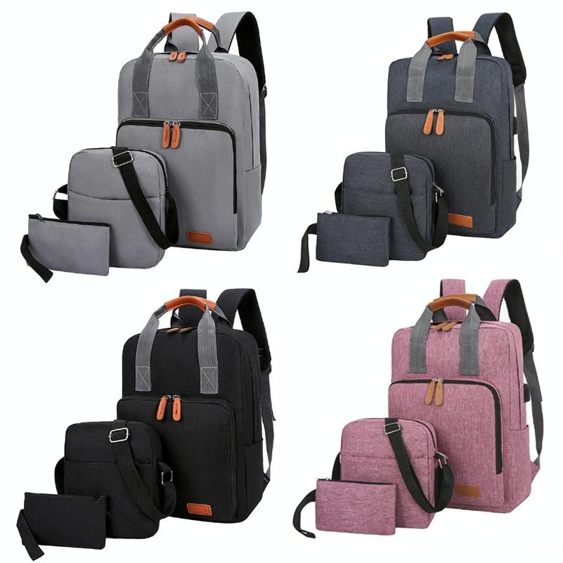 3-in-1 Student Usb Backpack - Multi-functional - Pink