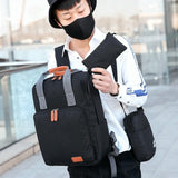 3-in-1 Student Usb Backpack - Multi-functional - Pink - Low Angle