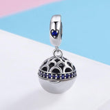 925 Sterling Silver Surprise Love Pendant For Diy Bracelets & Necklaces - Dark Green - Extra Image