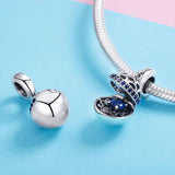 925 Sterling Silver Surprise Love Pendant For Diy Bracelets & Necklaces - Dark Green - Extra Image