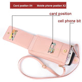 Printed Mini Shoulder Bag With Card Holder - Pink - Rear View