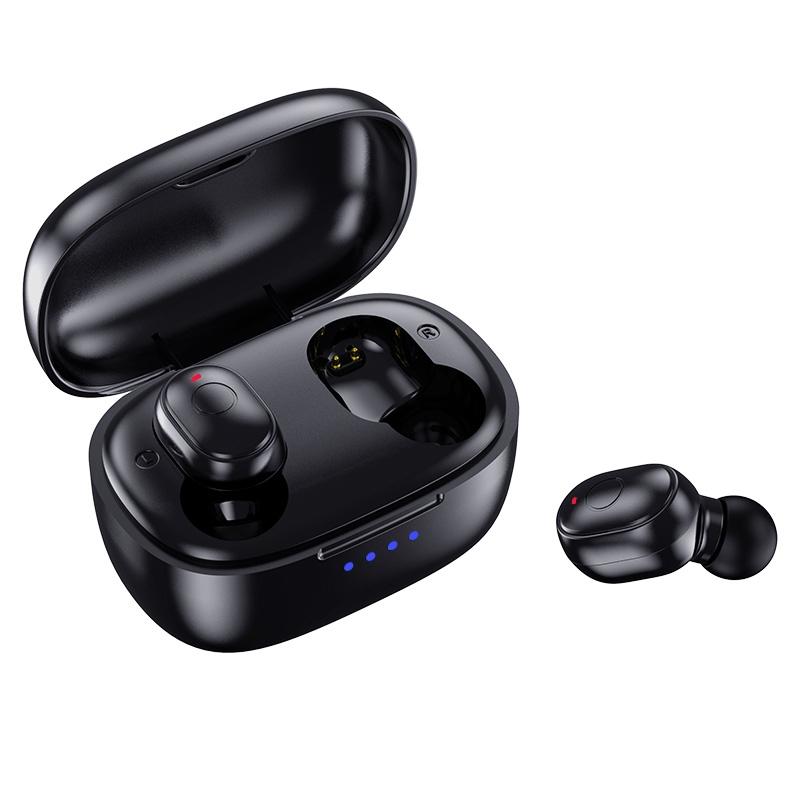 Waterproof Mini Touch-control Bluetooth Earphones with Noise Cancelling - Blue
