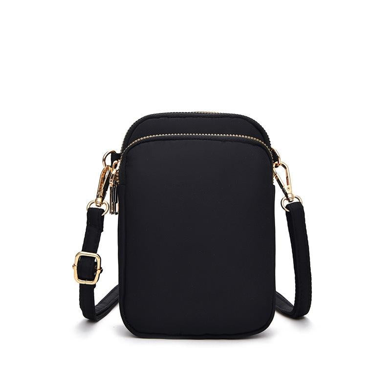 Women Mini Crossbody Phone Bag With Headphone Hole - Black Balloon