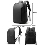 Large Capacity Lightweight Business Backpack For Men - Gray - 45-Degree Angle