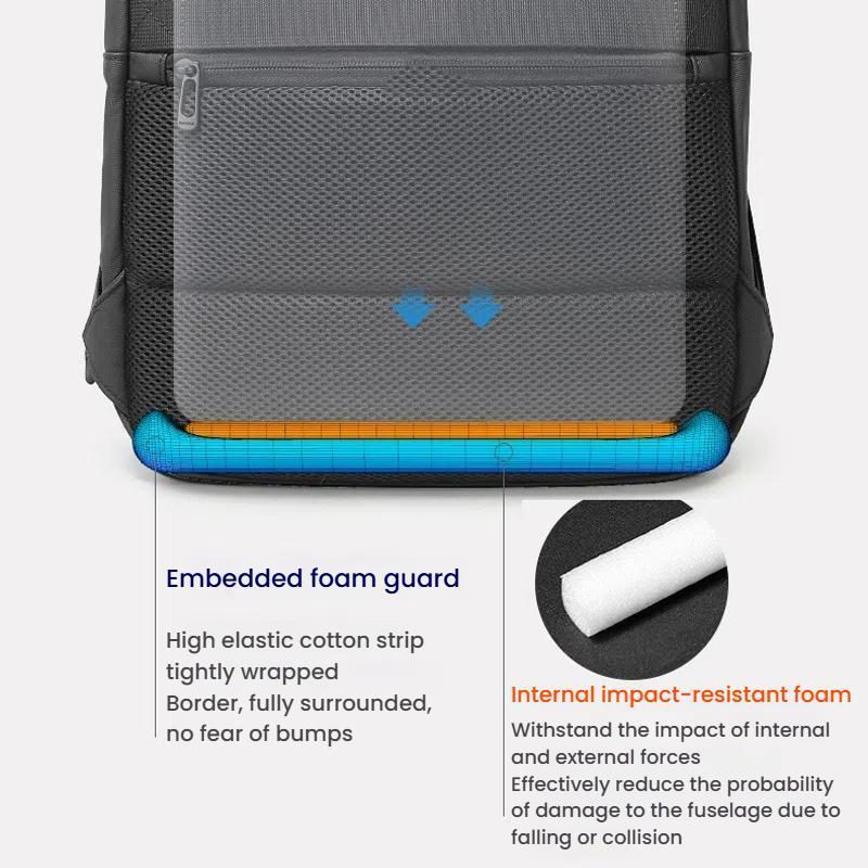 Large Capacity Lightweight Business Backpack For Men - Gray