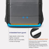 Large Capacity Lightweight Business Backpack For Men - Gray - Close-Up Angle