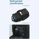 Lightweight Men Waterproof Crossbody Chest Bag Travel Companion - Green - Low Angle