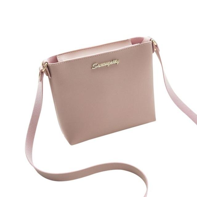 Stylish Pink Crossbody Bag With Zipper
