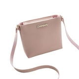 Stylish Pink Crossbody Bag With Zipper - Front View