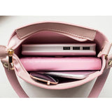 Stylish Pink Crossbody Bag With Zipper - 45-Degree Angle