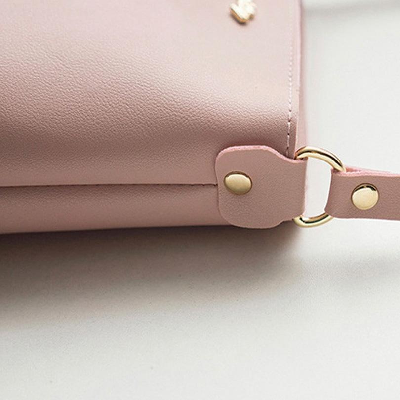 Stylish Pink Crossbody Bag With Zipper