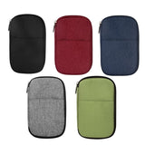 Multi Function Travel Storage Bag For Passports - Gray White - Top-Down View