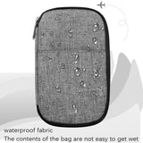 Multi Function Travel Storage Bag For Passports - Gray White - Close-Up Angle