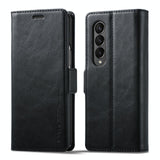 For Samsung Galaxy Z Fold4 5G Rfid Leather Phone Case - Secure & Stylish - Black
