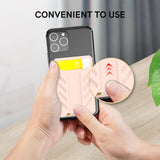 Silicone Adhesive Card Case For Mobile Phones - Blue - Rear View