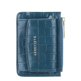 Multifunctional Crocodile Card Holder With Zipper Small Coin Purse - Black - Extra Image