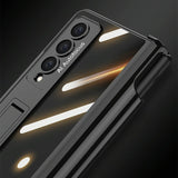 For Samsung Galaxy Z Fold4 5G Magnetic Privacy Case - Foldable - Silver - Top-Down View
