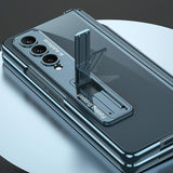 For Samsung Galaxy Z Fold4 5G Magnetic Privacy Case - Foldable - Silver - Rear View