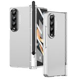 For Samsung Galaxy Z Fold4 5G Samsung Fold 4 Hinge Flip Case - Two Tone Contact Lens - Purple - Front View