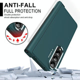 For Samsung Galaxy Z Fold4 5G Samsung Fold 4 Hinge Flip Case - Two Tone Contact Lens - Purple