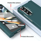For Samsung Galaxy Z Fold4 5G Samsung Fold 4 Hinge Flip Case - Two Tone Contact Lens - Purple - Extra Image