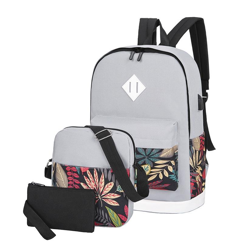 Versatile Student Backpack with Usb Port - College Style - Black