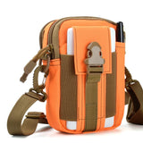 Versatile Messenger Bag With Shoulder Strap - Orange - Front View