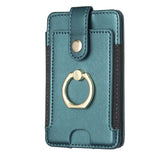 Metal Ring Card Bag Sticker For Mobile Phones - Beige