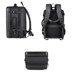 Waterproof Expandable Hard Shell Backpack with Usb Charging - Large Capacity Black - 162 Black