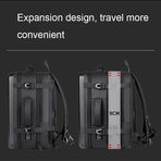 Waterproof Expandable Hard Shell Backpack with Usb Charging - Large Capacity Black - 162 Black