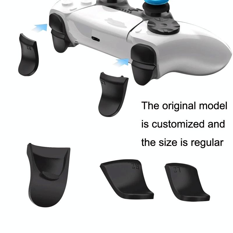 5-in-1 L1 / R1 Extended Key Game Handle for Sony Ps5 - Cross & Lengthened Keys - Black White